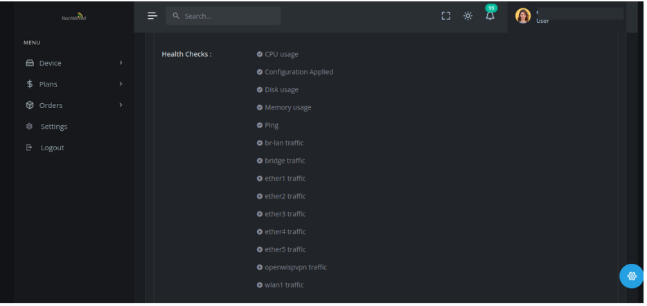 Health Check For Device Interfaces